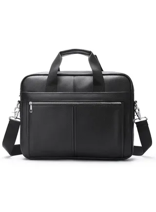 New Fashion Men's Briefcases Men Genuine Leather Business Bags Retro Messenger Bags First Layer Leather Laptop Bags Dropshipping 