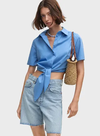 Button Down Crop Top 