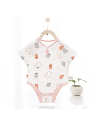 Baby Summer Short Sleeve Cute Comfortable Jumpsuit 