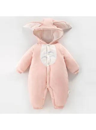 Baby Cute Padded Thick Warm Jumpsuit 