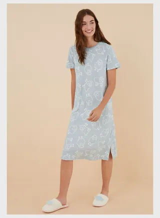 Crew Neck Pyjama Nightdress 