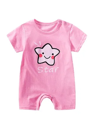 Star Printed Jumpsuit Pink 