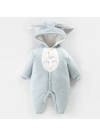 Baby Cute Padded Thick Warm Jumpsuit 