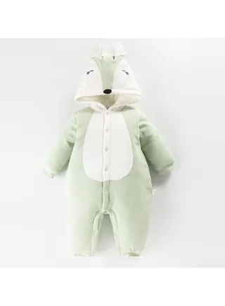 Baby Cute Padded Thick Warm Jumpsuit 