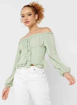 Urban Minx Cold Shoulder Blouse 