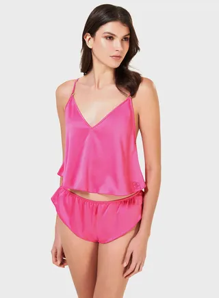 Strappy Cami Top & Pyjama Shorts Set 