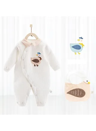 Baby Cotton Long-sleeved Jumpsuit 