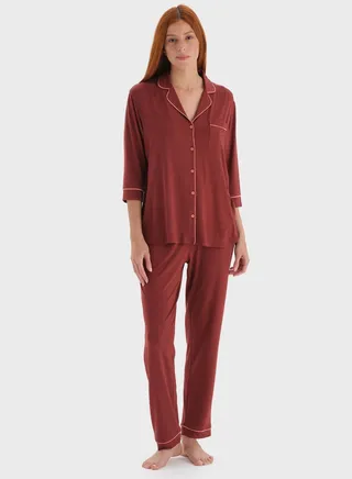 Button Down Shirt & Pyjama Set