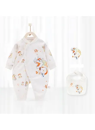 Baby Cotton Comfort Jumpsuit With Bib 