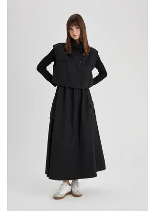 Woman Regular Fit Bike Neck Long Sleeve Dress Set - 2 Pack 