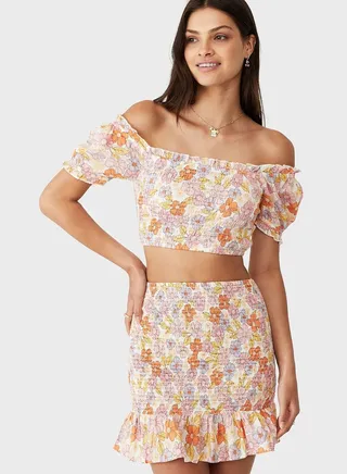 Puff Shirred Top