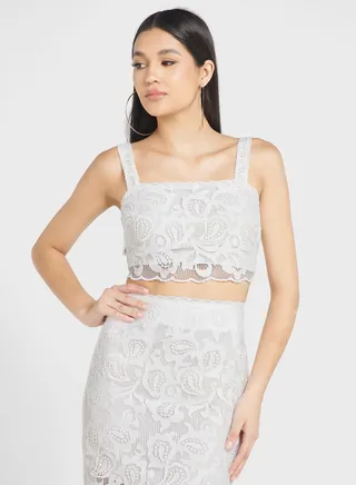 Lace Detail Crop Top 
