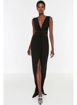 Evening & Prom Dress - Black - Shift 