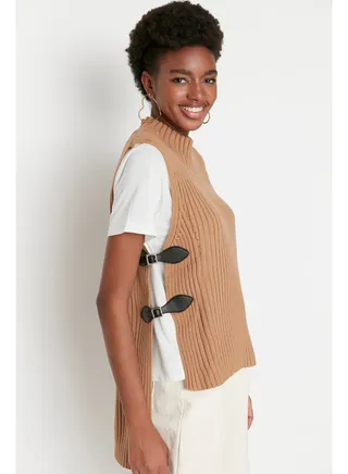 Sweater Vest - Brown - Regular fit 