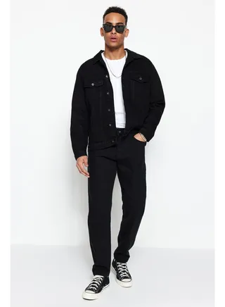 Jacket - Black - Regular fit 