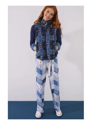 Patchwork fur vest 