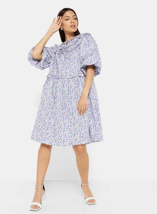 Floral Print Dress Multicolor 