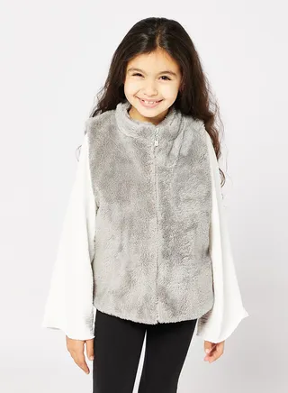 Girls Fur Vest 