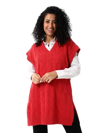 Womens Wool Long Vest 