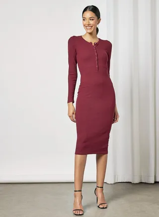Merissa Rib Midi Dress 