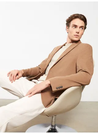 Standard Fit Velvet Men's Blazer Jacket 