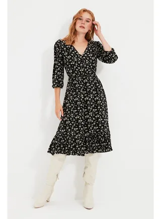 Dress - Black - A-line 