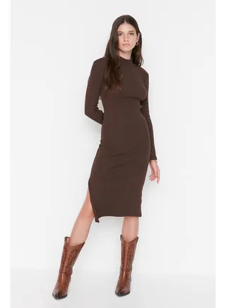Dress - Brown - Bodycon 