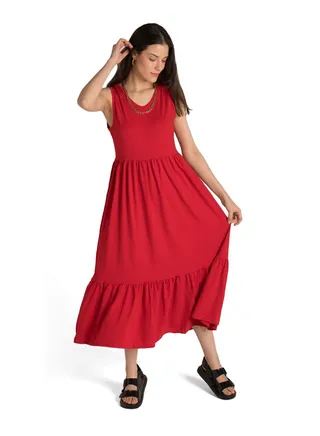 Midi Plain Lycra Dress 