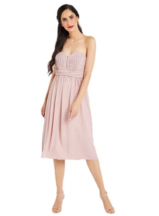 Tallie Pleated Dress Mauve 