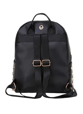 Adjustable Shoulder Strap Backpack Black/White/Red 