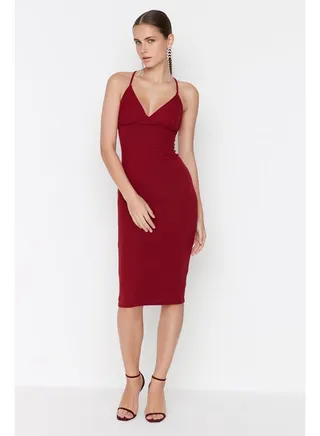 Woman Dress Burgundy 