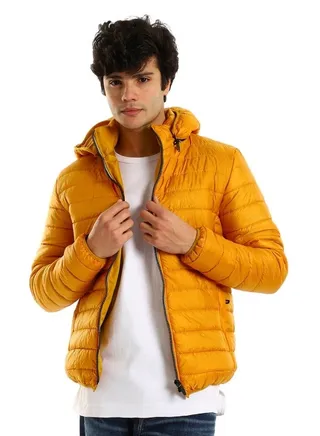 WHITE RABBIT Patched Bi-tone Press Buttoned Jacket Yellow 