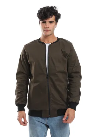 Mens Jabardine Lining Jacket With Zipper 