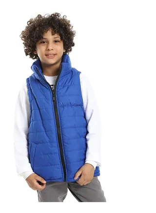 Sleeveless Zipper Closure Boys Vest 