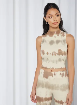Alba Tie-Dye Crop Top Pristine 