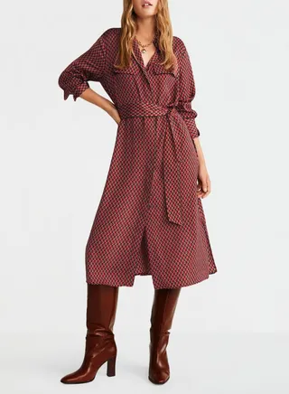 Printed Shirt Dress Multicolour 