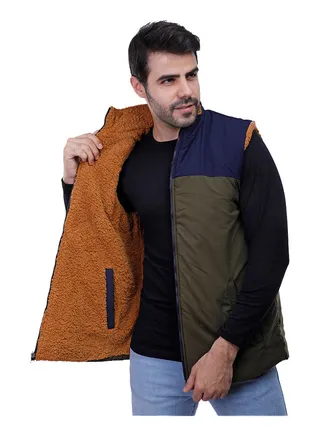 Coup Regular Fit Pump Vest For Men Color Olive 
