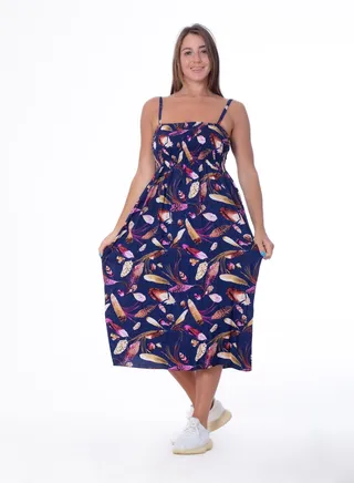 Mid-length patterned dress 