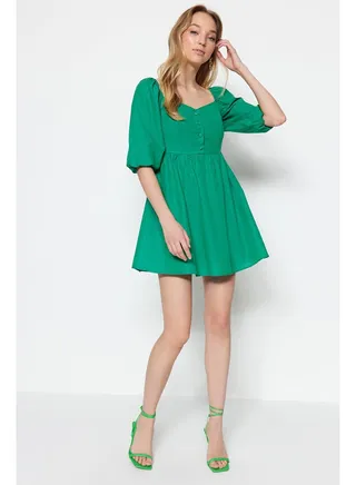 Woman Dress Green 