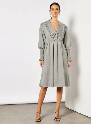 Handkerchief Check Midi Dress Multicolour 