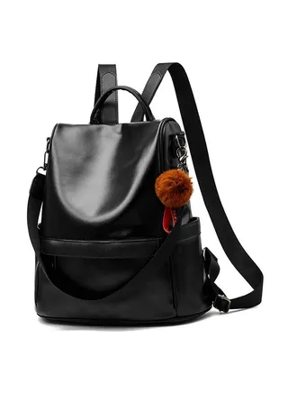 Anti-theft Casual Shoulder Backpack Black 