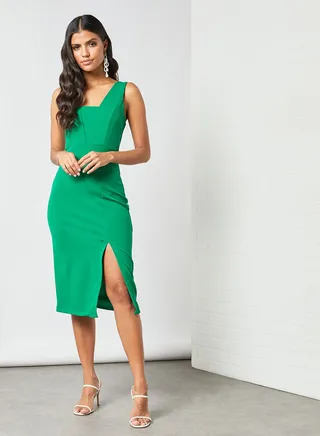 Stylish Esther Midi Dress Green 