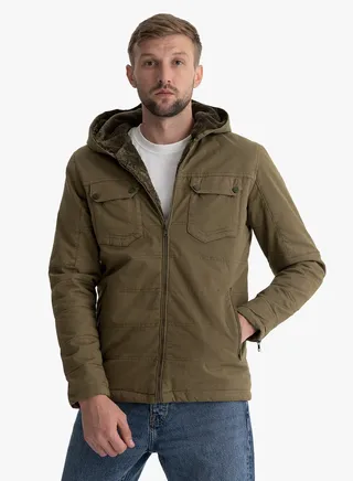 Jacket Gabardine Men's - Head Cove - Sleeve Zippers - BROWN 