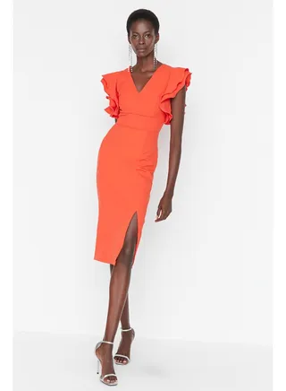 Woman Dress Vermilion 