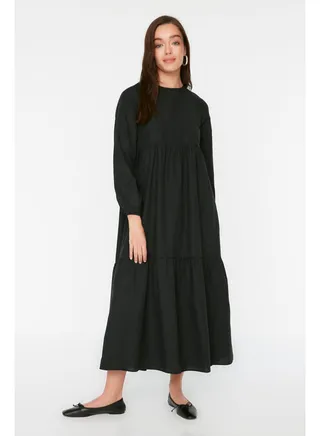 Woman Modest Dress Black 