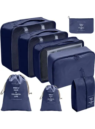 Packing Cubes for Suitcase, 8 Set Packing Cubes, Luggage Travel packing Organizers Storage Bags Multifunctional Clothing Sorting Packages for Travel Accessories 