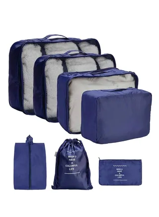 7 Pack Foldable Organizers Storage Bag Set 