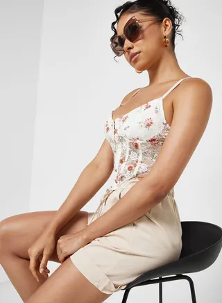Corset Style Strappy Top