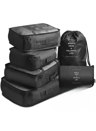 Travel Bag Organizer Packing Cube Set Storage Luggage Packing Organize Clothes Shoes And More With Luggage Packing Cube Organizer Bag 