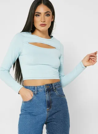Keyhole Long Sleeve Top 